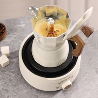 CZZHMC家用电陶炉围炉煮茶器小型烧水玻璃壶泡茶炉电磁炉电热炉 椰奶白【煮茶/烧水】防水防干烧