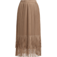 红袖别致垂感显瘦半身裙夏季2024新款女装 百褶流苏H型轻熟时尚蛋糕裙