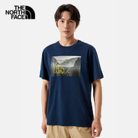 THE NORTH FACE 北面 短袖T恤男户外舒适透气休闲短袖88GG 北面山巅蓝/8K2 XL