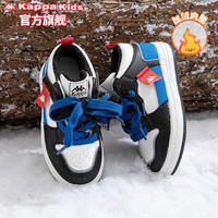 Kappa Kids卡帕童鞋加绒棉鞋儿童运动鞋冬季加厚保暖高帮休闲鞋 米白/黑4059 26 26码/内长17.5cm