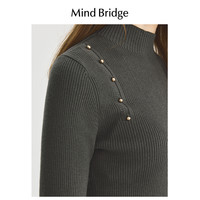 MindBridge2024半高领羊毛衫秋季修身毛衣女针织衫冬季打底衫 鸢尾叶 165/M