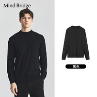 Mind Bridge 2024新款圆领羊毛衫男士纯色毛衣冬季针织