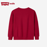 LEVI'S李维斯童装儿童卫衣男女童毛圈圆领卫衣2025春季舒适上衣 辣椒红 160 /80 【身高158-170cm】