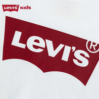 LEVI'S李维斯童装儿童卫衣男女童毛圈圆领卫衣2025春季舒适上衣 明亮白 140 /68 【身高128-140cm】