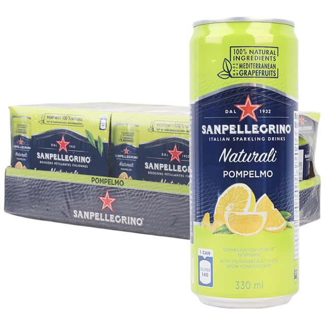 圣培露（S.Pellegrino）意大利原装进口饮料 含气柠檬果汁饮料罐