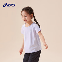 亚瑟士（asics）童装25年夏季女童插肩袖针织棉感索罗娜短袖T恤332251170334 6000紫色 120