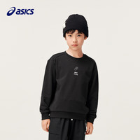 亚瑟士（asics）童装中大童中性款长袖卫衣T恤2024秋日常基础卫衣T恤333241213062 001黑色 110