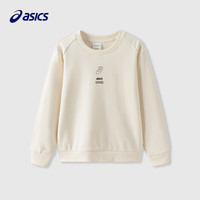 亚瑟士（asics）童装中大童中性款长袖卫衣T恤2024秋日常基础卫衣T恤333241213062 8853米白 120