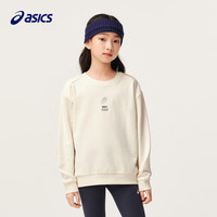 亚瑟士（asics）童装中大童中性款长袖卫衣T恤2024秋日常基础卫衣T恤333241213062 8853米白 140