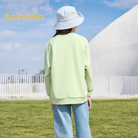 巴拉巴拉童装女童卫衣秋装中大童长袖上衣圆领套头萌宠潮 青草绿41181 150cm