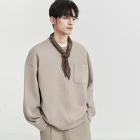 伯爵卓尔休闲卫衣男装外套 沙漠灰褐 （N411018-针织肌理） XL