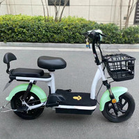 厉文 新国标48V电动自行车小型电瓶车小幻影男女款电动代步车 清新绿 12Ah铅酸电池助力约80里