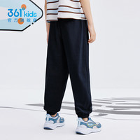 361°童装男女童运动针织长裤2025年夏季通码裤子 深墨蓝 165