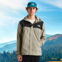 the North Face TNF北面美版男女款ANTORA防风透气连帽冲锋衣 NF0A7QEY-男款-5IF-陶土灰 S