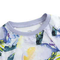 NIKE 耐克童装女童卫衣春秋双面磨毛舒适弹力儿童针织休闲上衣 纯白色 120 /60 【身高110-116cm】