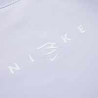 NIKE 耐克童装女童卫衣春秋双面磨毛舒适弹力儿童针织休闲上衣 紫石楠 110 /56 【身高104-110cm】