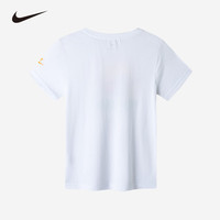 NIKE 耐克童装男童纯棉舒适短袖T恤夏季卡通运动儿童短T上衣 纯白色 120 /60 【身高110-116cm】