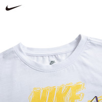 NIKE 耐克童装男童纯棉舒适短袖T恤夏季卡通运动儿童短T上衣 纯白色 110 /56 【身高104-110cm】 110/56(5)