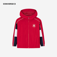 Converse 匡威童装男童连帽梭织夹克2025春季新儿童上衣外套 匡威红 160 /76 【身高152-158cm】