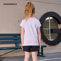 Converse匡威儿童装男童短袖T恤2024夏季大童潮牌上衣女童夏装男孩半袖t恤 8992淡紫色 110 /56 【身高104-110cm】