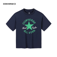 匡威匡威童装男女童凉感短袖T恤2024夏季舒适透气宽松版型儿童短T 24夏藏青蓝 130/64(7)