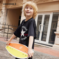 匡威匡威童装男女童凉感短袖T恤2024夏季舒适透气宽松版型儿童短T 24夏正黑色 140 (68)(S)