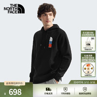 THE NORTH FACE 北面 连帽卫衣男户外休闲针织上衣24秋季上新|8ATA JK3/宇宙黑 L