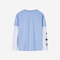 NIKE 耐克童装男童DRI-FIT速干防晒长袖T恤秋季儿童运动上衣 浅海军蓝 130 /64 【身高116-122cm】
