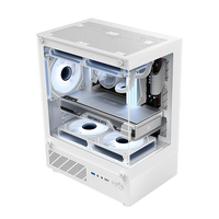 Sumtax/迅钛 无立柱全景房MINI电脑机箱台式主机matx水冷侧透游戏 玄武MINI-白色【U2版】+GX450电源