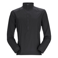 Rab睿坡男士运动登山速干防风透气套头式软壳衣轻薄外套 QWS-59 灰黑色EBG M