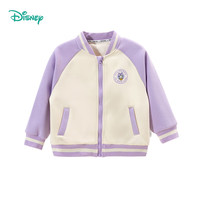 迪士尼宝宝 春季男女童时尚休闲卡通舒适百搭儿童外套 ZD3DS040糖果紫 130