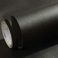 安贝易 自粘墙纸 现代简约墙贴 60厘米宽X3米长 纯黑色