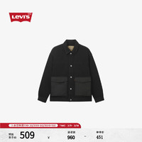 李维斯 Levi's 24秋季男士时尚休闲拼接款型御寒羽绒服牛仔外套 黑色 XL