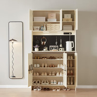 林氏家居鞋柜简约现代大容量鞋柜储物柜一体家用门口NZ2N-A，1.2*2.16m