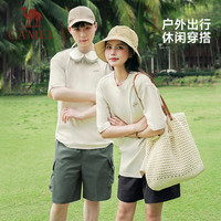 CAMEL骆驼运动工装裤短裤男女速干2025夏季机能风宽松直筒休闲五分裤子 【高倍防晒 冰感速干】幻影黑,女,J24BA66042 XL