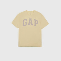 Gap男装春季撞色LOGO简约基础款圆领纯棉T恤465796短袖