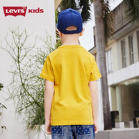Levi's李维斯童装年夏季男童冰感短袖t恤圆领打底衫儿童上衣 天然金 110 /56 【身高104-110cm】 110/56(5)