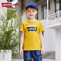 Levi's李维斯童装年夏季男童冰感短袖t恤圆领打底衫儿童上衣 天然金 160 /76 【身高152-158cm】