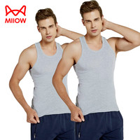 猫人纯棉抑菌背心男士高弹运动吸汗透气打底背心 白色+白色 XL(参考体重125-140斤) XL (参考体重125-140斤)