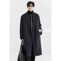 伯爵卓尔【全羊毛长款过膝】双面呢大衣男通勤外套2024冬季新款 P441520 巧克力软糖 2XL (185)