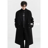 伯爵卓尔【全羊毛长款过膝】双面呢大衣男通勤外套2024冬季 P441520 暴雨灰 S (165)