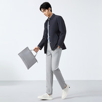 柒牌男装风衣外套男2025春季时尚休闲无缝翻领商务通勤夹克中长款 藏青 【无缝翻领】 3XL 190/104A