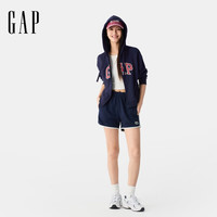 Gap女装2025春季美式胶印logo连帽卫衣经典款休闲外套761039 海军蓝 S (160/80A)亚洲尺码