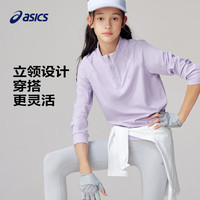 亚瑟士（asics）童装春季薄款拉链针织T恤吸湿速干运动舒适内搭331251003051 001黑色 175