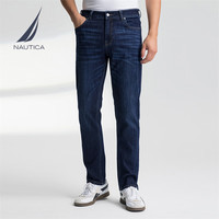 诺帝卡(NAUTICA)男装25春夏舒适百搭经典水洗牛仔裤男PO5171 藏青4NV 36