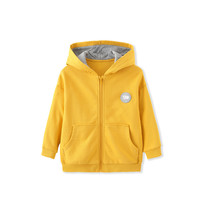 丽婴房儿童卫衣外套女童男童纯色连帽上衣拉链款外套春秋款