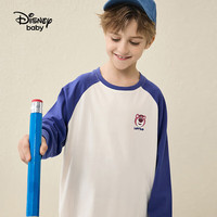 迪士尼（DISNEY）童装儿童男女童长袖T恤圆领棉质插肩打底上衣24秋DB331AE09紫160