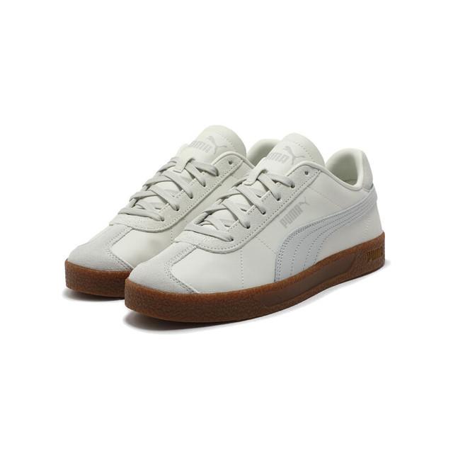 PLUS会员：PUMA 经典复古 板鞋  米白色-灰色-08 39