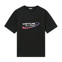 美特斯邦威男女同款短袖上衣夏季潮流舒适宽松五分袖男女上衣 XL O款-彩色组