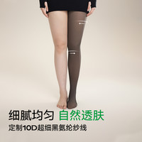 【小辣代言】菇娘家大码黑丝透肤袜光腿女薄款防勾丝打底裤袜 均码